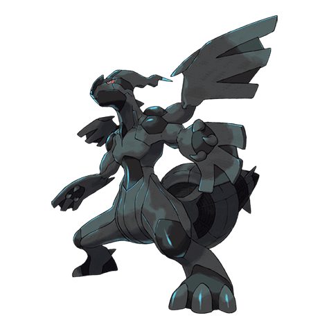 Zekrom, the black dragon, official artwork